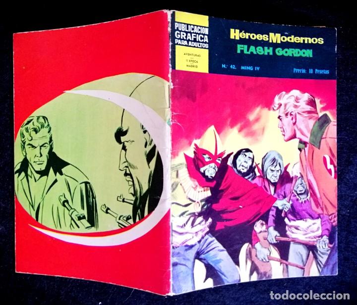 Tebeos: HEROES MODERNOS - FLASH GORDON N&ordm; 42 - DOLAR 1966 - II &Eacute;POCA - Foto 2