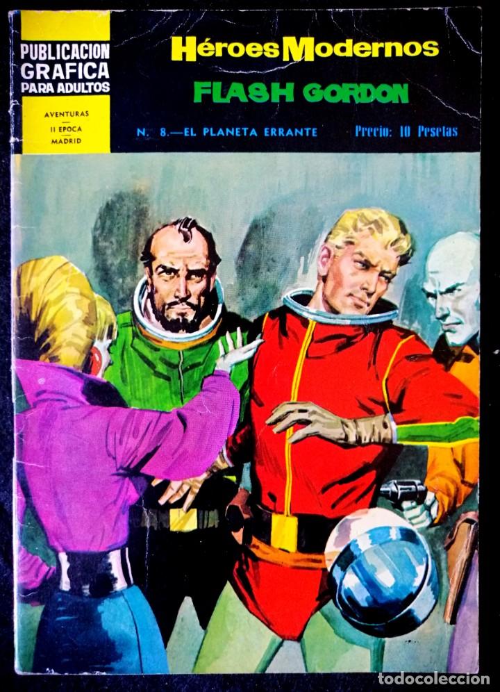 Tebeos: HEROES MODERNOS - FLASH GORDON N&ordm; 8 - DOLAR 1966 - II &Eacute;POCA - Foto 1