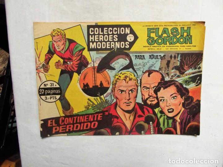 Tebeos: FLASH GORDON N&ordm; 31 EL CONTINENTE PERDIDO COLECCION HEROES MODERNOS - Foto 1