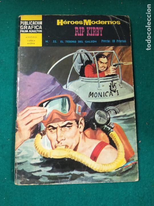Tebeos: HEROES MODERNOS N&ordm; 22 RIP KIRBY. EDITORIAL DOLAR. - Foto 1