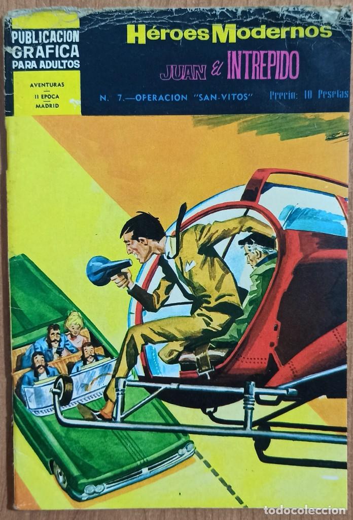 Tebeos: H&Eacute;ROES MODERNOS JUAN EL INTREPIDO N&ordm;7 - EDITORIAL DOLAR 1966. - Foto 1