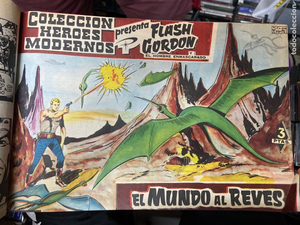 Tebeos: 3 tomos colecci&oacute;n h&eacute;roes modernos, 1958 - Foto 6