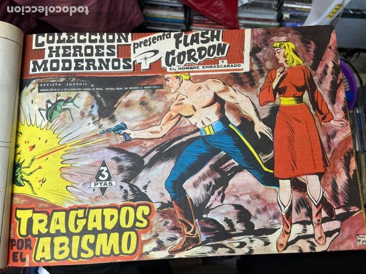 Tebeos: 3 tomos colecci&oacute;n h&eacute;roes modernos, 1958 - Foto 7
