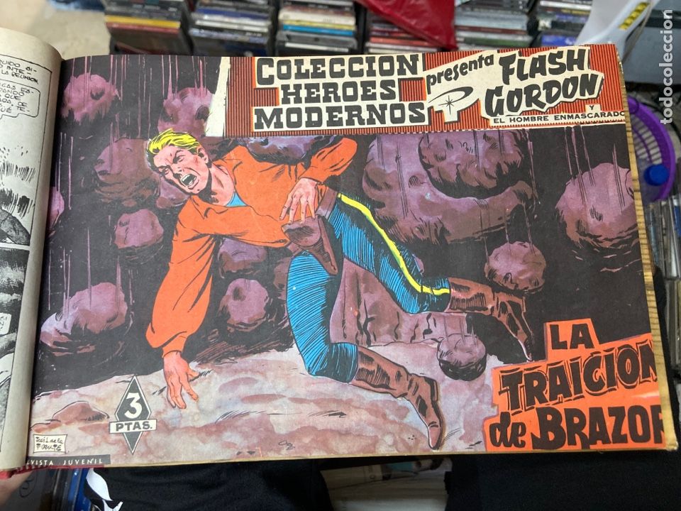 Tebeos: 3 tomos colecci&oacute;n h&eacute;roes modernos, 1958 - Foto 8