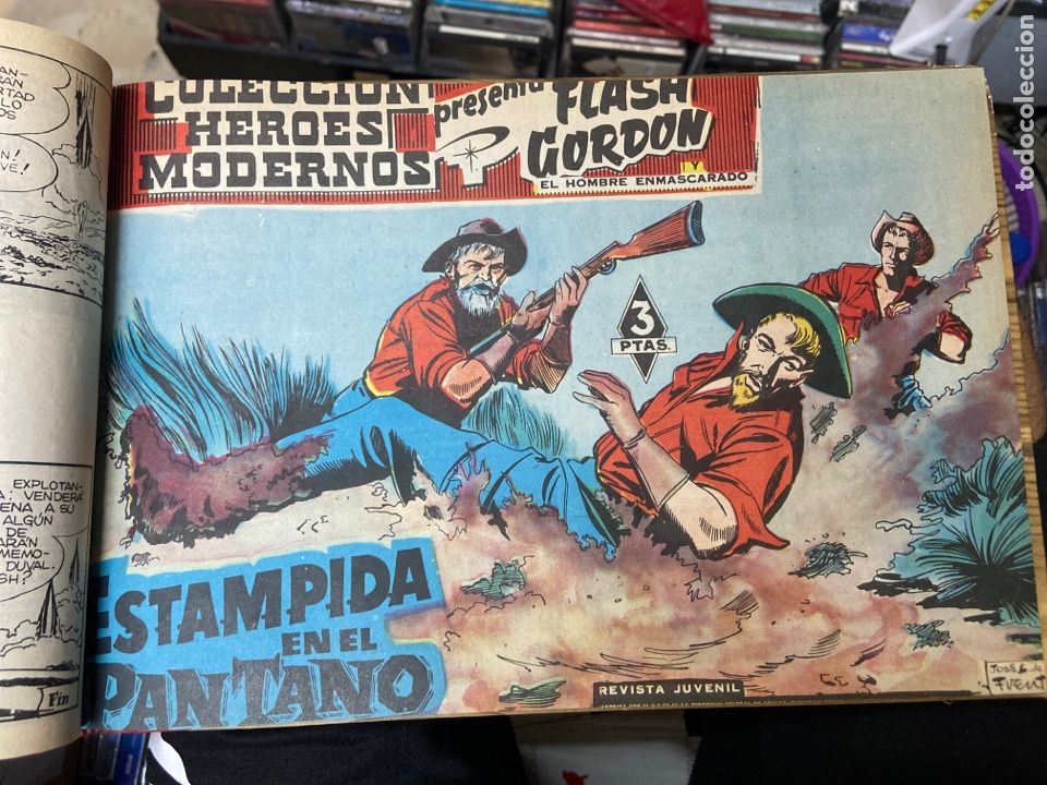 Tebeos: 3 tomos colecci&oacute;n h&eacute;roes modernos, 1958 - Foto 10