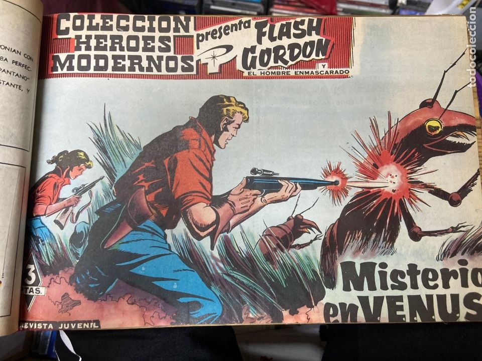 Tebeos: 3 tomos colecci&oacute;n h&eacute;roes modernos, 1958 - Foto 11