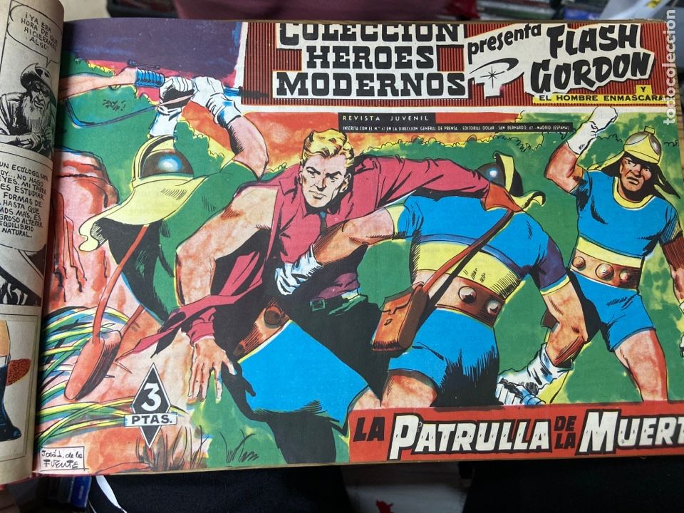 Tebeos: 3 tomos colecci&oacute;n h&eacute;roes modernos, 1958 - Foto 12