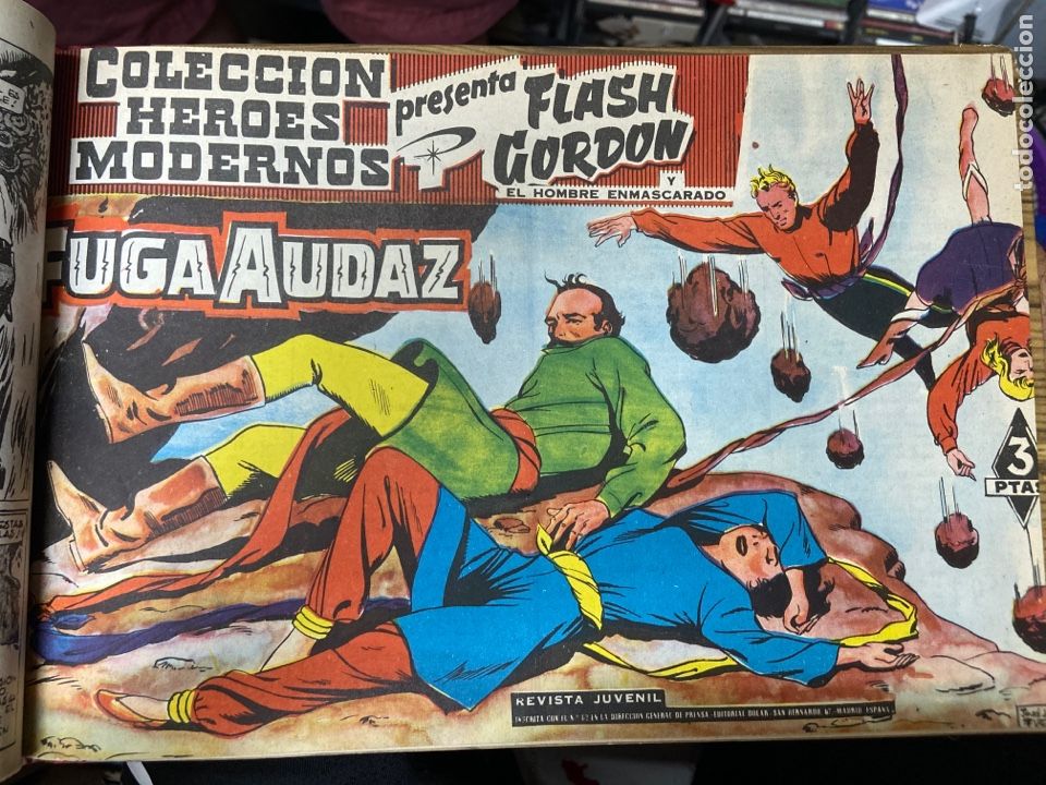 Tebeos: 3 tomos colecci&oacute;n h&eacute;roes modernos, 1958 - Foto 13