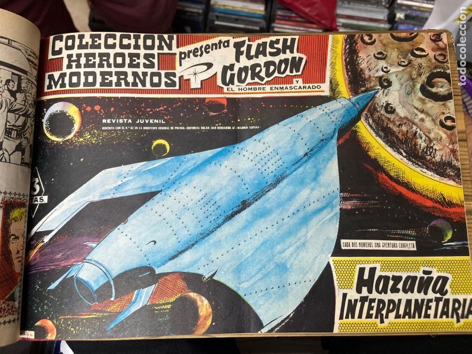 Tebeos: 3 tomos colecci&oacute;n h&eacute;roes modernos, 1958 - Foto 15