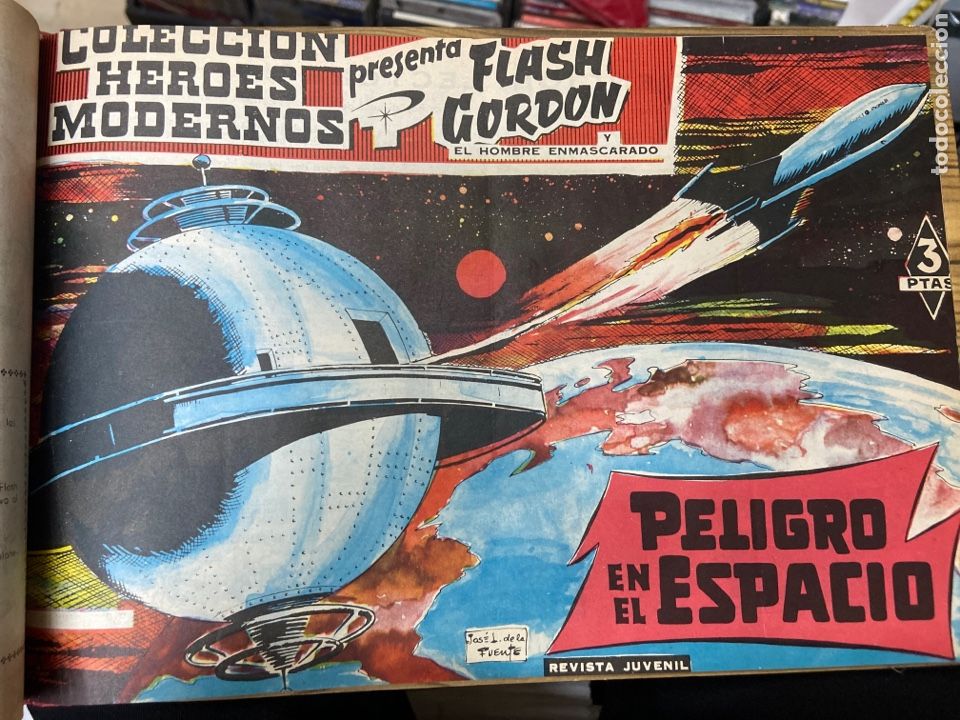 Tebeos: 3 tomos colecci&oacute;n h&eacute;roes modernos, 1958 - Foto 16