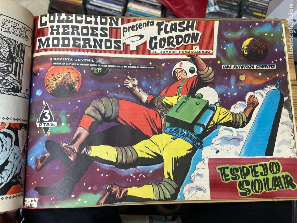 Tebeos: 3 tomos colecci&oacute;n h&eacute;roes modernos, 1958 - Foto 18