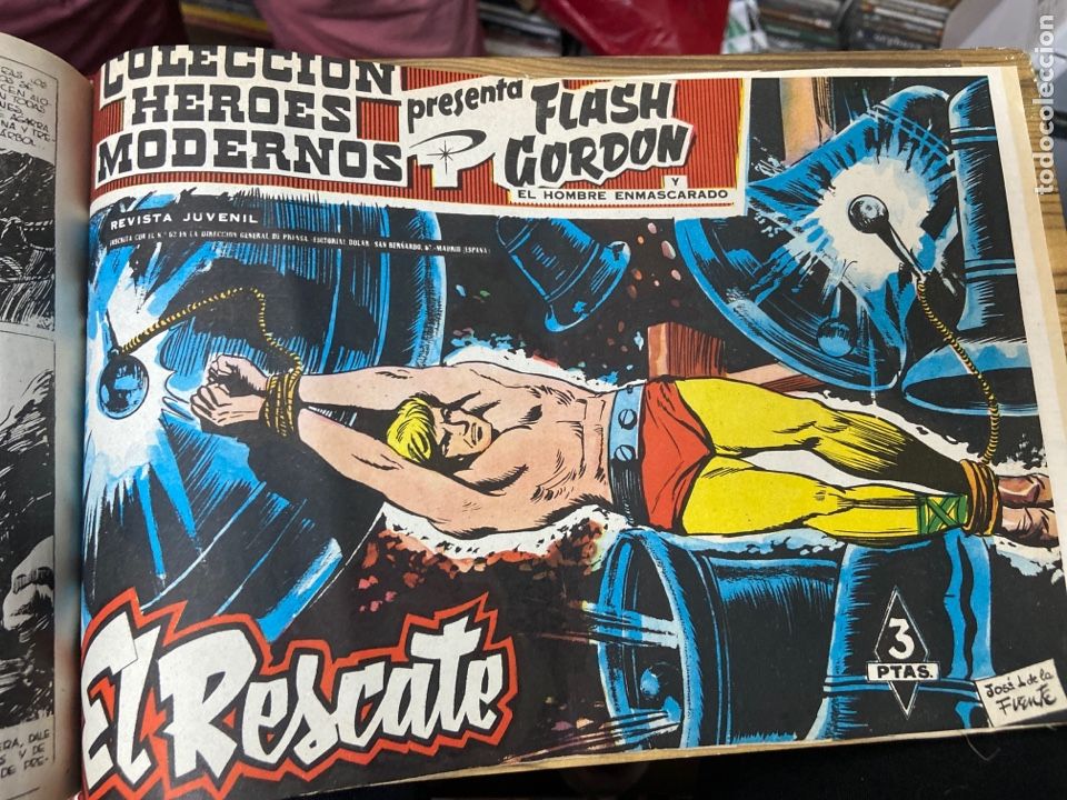 Tebeos: 3 tomos colecci&oacute;n h&eacute;roes modernos, 1958 - Foto 23