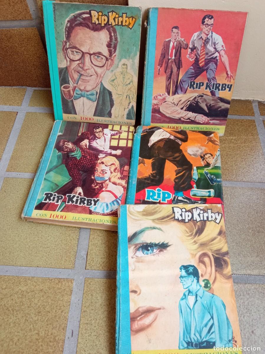 Tebeos: Lote cinco libros comic Rip Kirby. Serie Azul - Foto 1