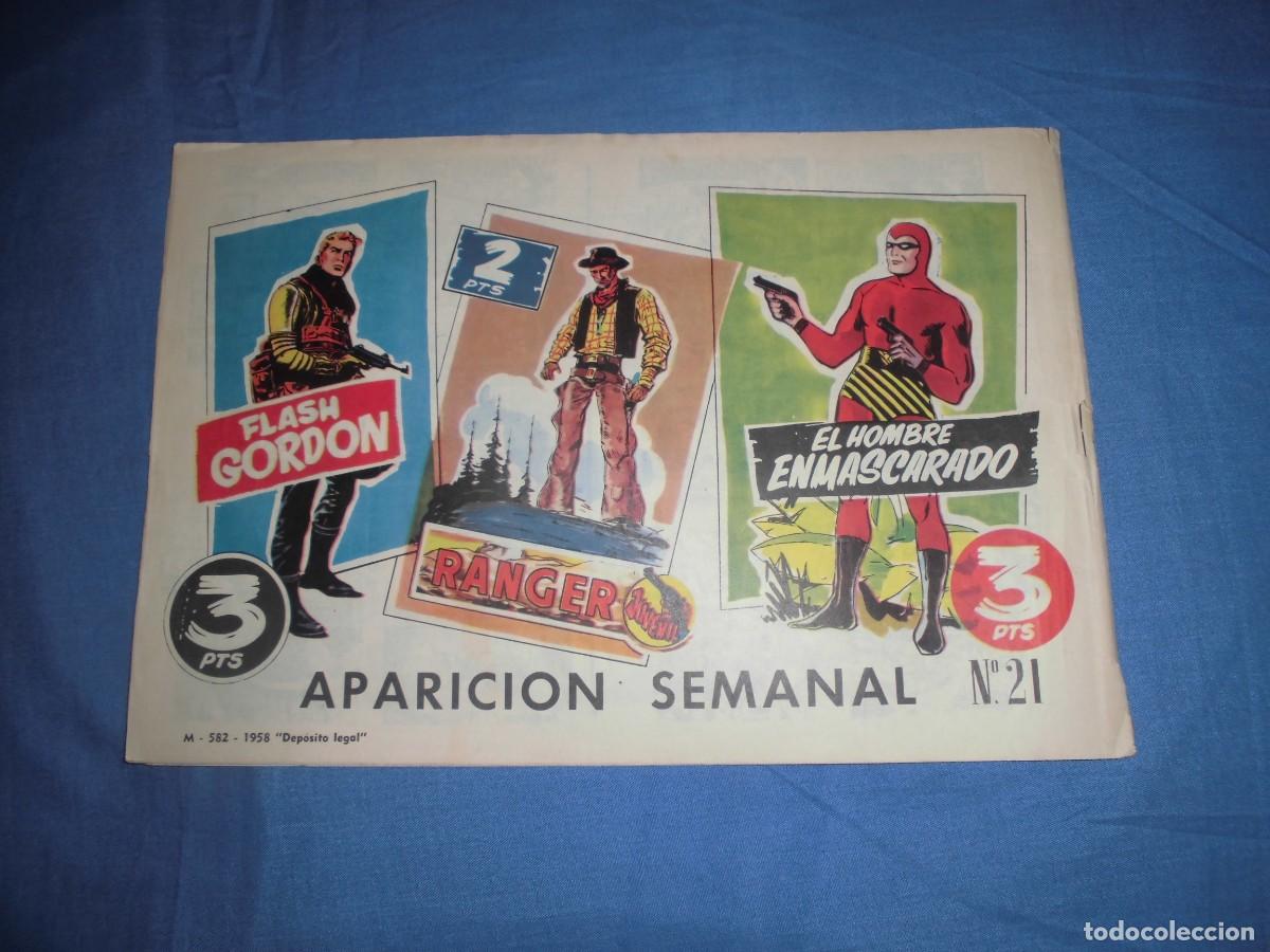 Tebeos: COLECCION HEROES MODERNOS: FLASH GORDON - N&ordm; 21 - ORIGINAL - EDITORIAL DOLAR. - Foto 2
