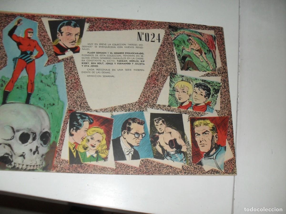 Tebeos: HEROES MODERNOS PRESENTA FLASH GORDON 24 LOS MISTERIOS DE MARVELA,(DE 30).DOLAR,1959 - Foto 2