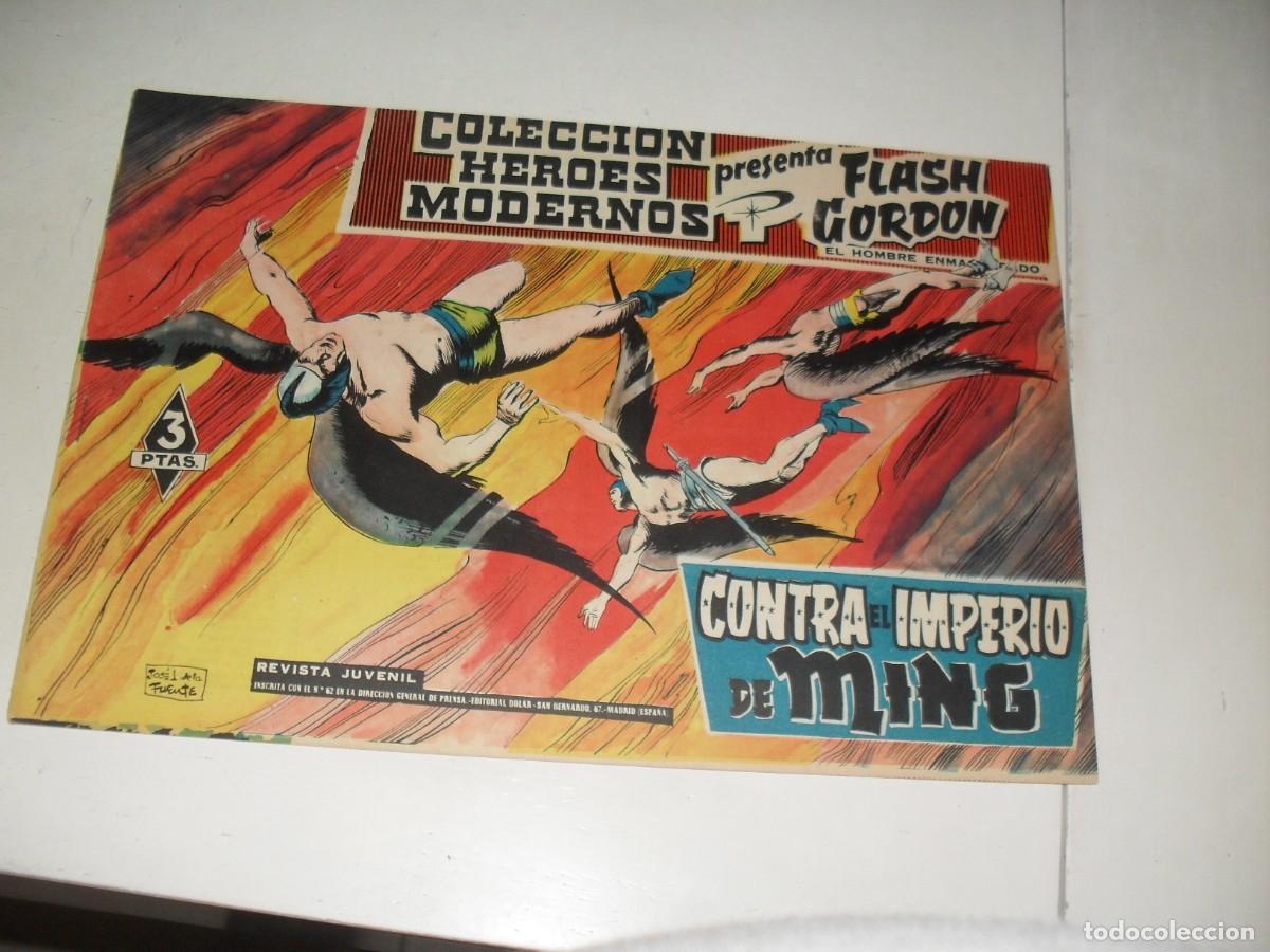 Tebeos: HEROES MODERNOS PRESENTA FLASH GORDON 7 CONTRA EL IMPERIO DE MING,(DE 30).DOLAR,1959 - Foto 1