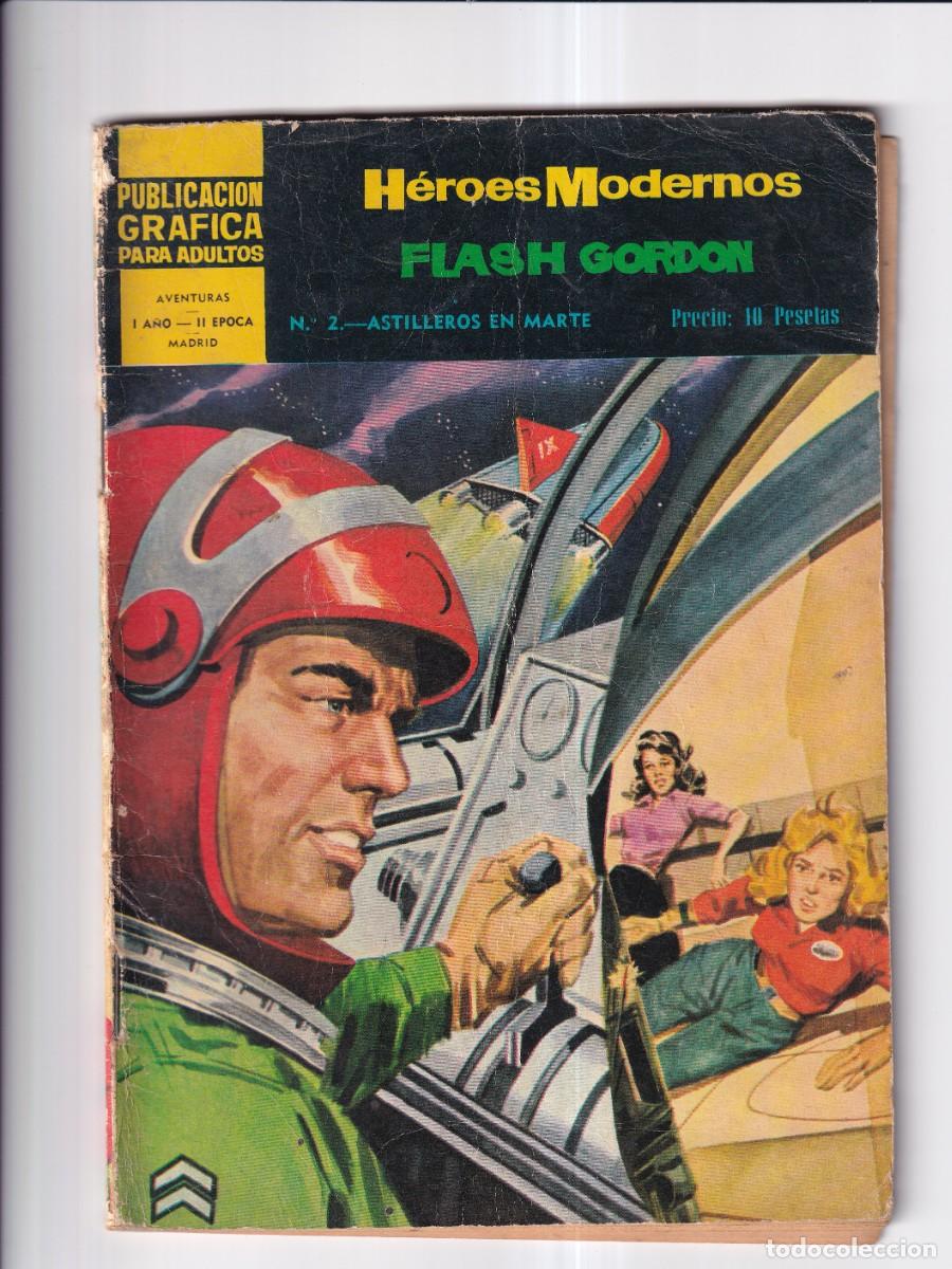 Tebeos: HEROES MODERNOS : NUMERO 2 , FLASH GORDON, ASTILLEROS EN MARTE, EDITORIAL DOLAR - Foto 1