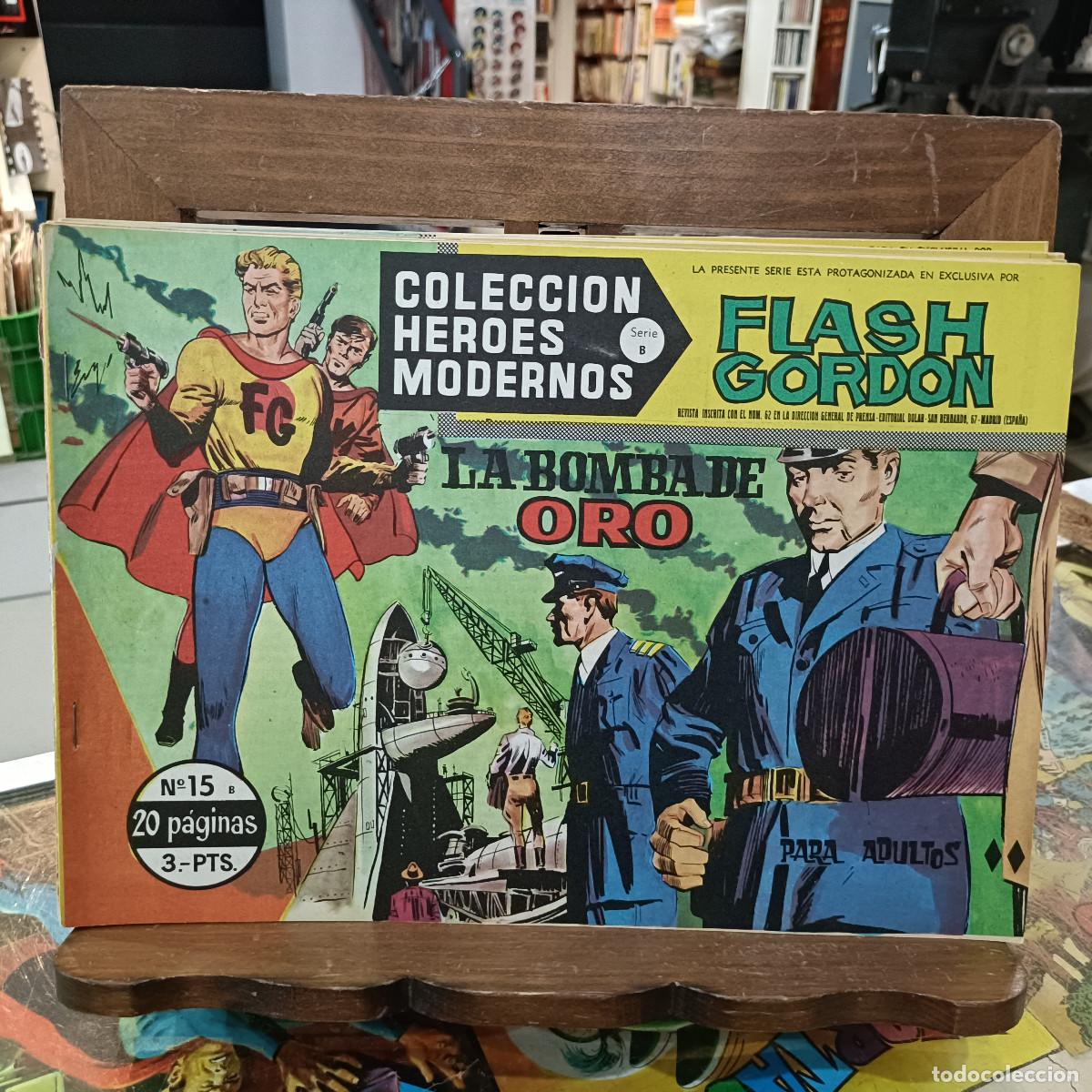 Tebeos: Colecci&oacute;n H&eacute;roes Modernos - Flash Gordon - Serie B, N&ordm; 15 - Ed. Dolar - Foto 1