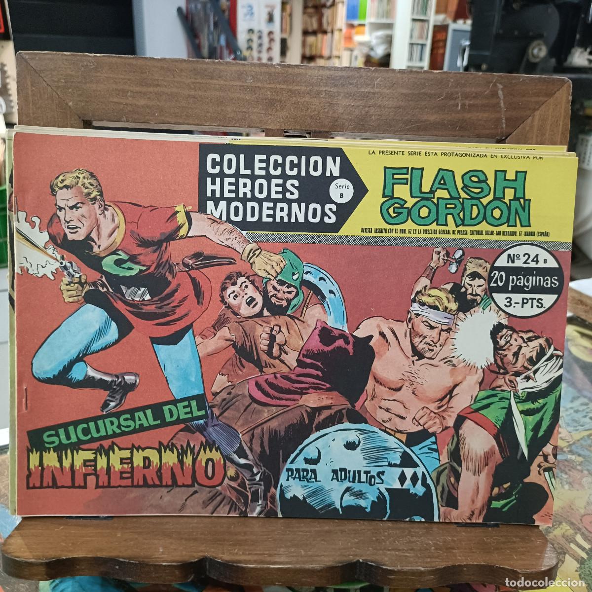 Tebeos: Colecci&oacute;n H&eacute;roes Modernos - Flash Gordon - Serie B, N&ordm; 24 - Ed. Dolar - Foto 1