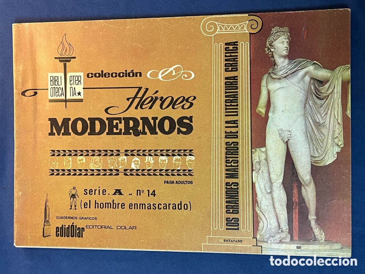 Tebeos: El hombre enmascarado nº 14. Héroes modernos. Serie A. Biblioteca eterna. Editorial Dólar. Edidolar