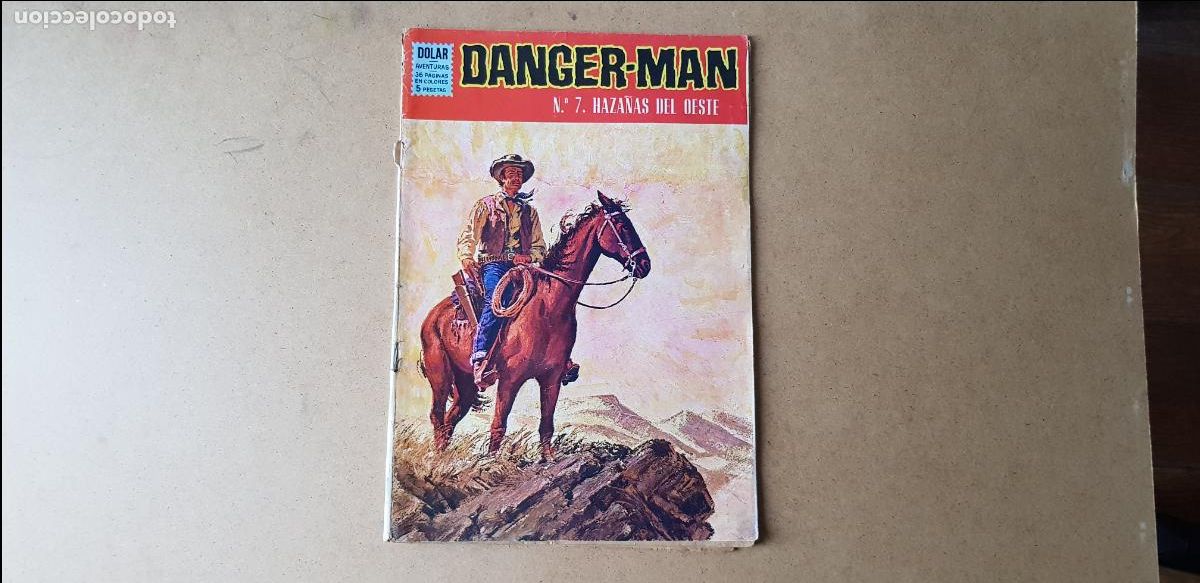 Tebeos: DANGER MAN N&deg;.7 HAZA&Ntilde;AS DEL OESTE. EDITORIAL DOLAR. - Foto 1