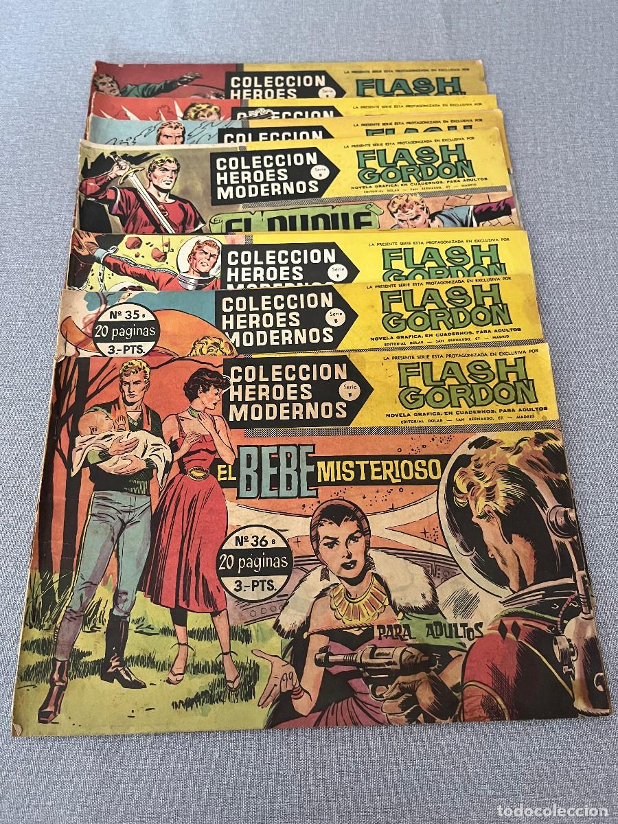 Tebeos: LOTE DE 10 ANTIGUOS COMICS. FLASH GORDON Y HAZA&Ntilde;AS BELICAS - Foto 1