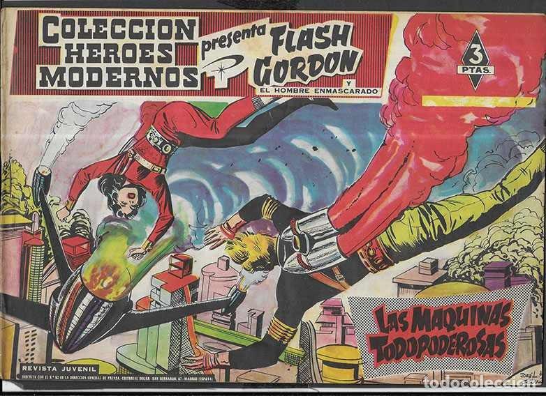 Tebeos: Flash Gordon. Col.Heroes Modernos N&ordm; 15 Las Maquinas Todopoderosas. Editorial D&oacute;lar 1958 - Foto 1