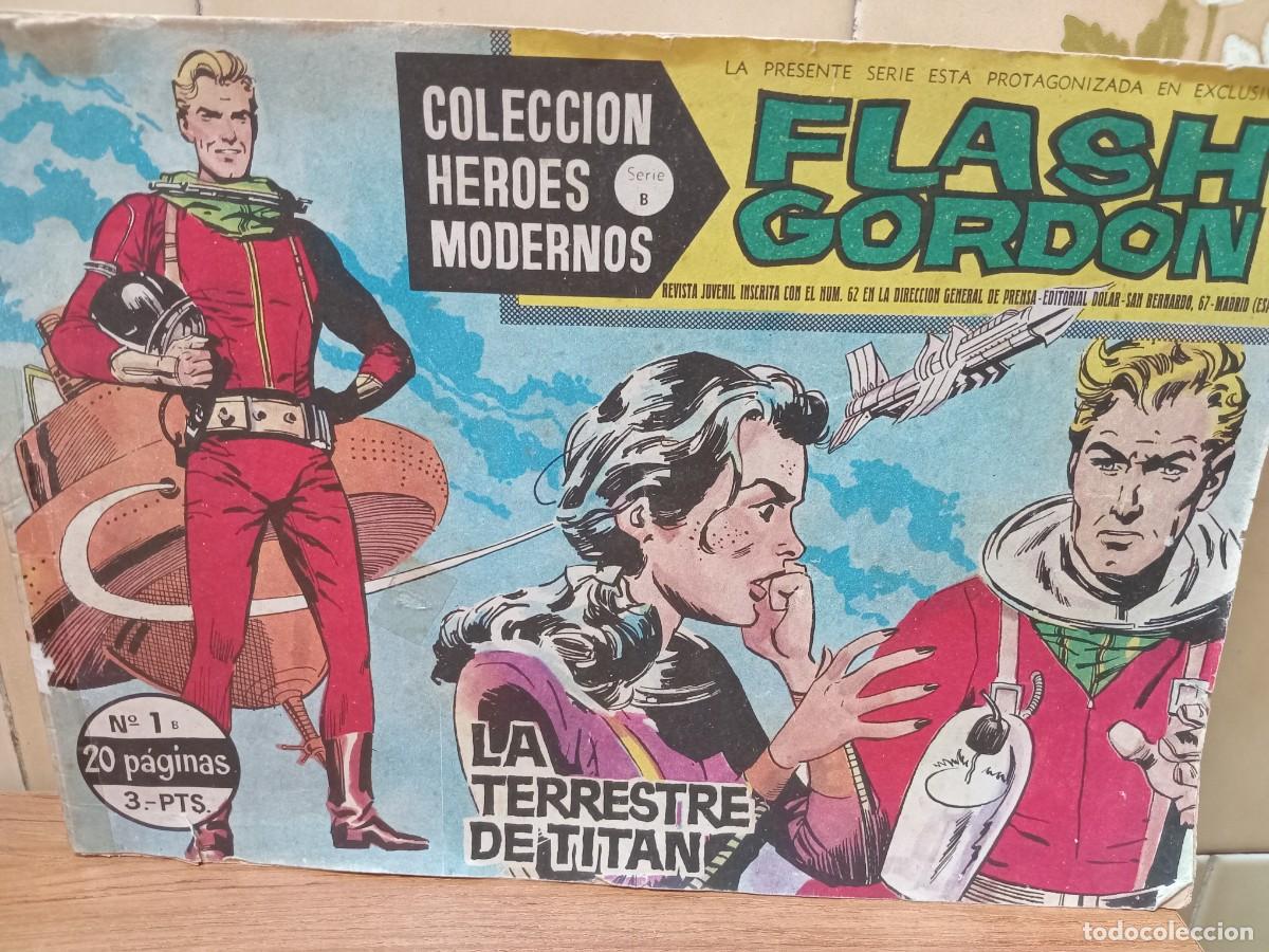 Tebeos: FLASH GORDON - COLECCION HEROES MODERNOS - SERIE B - COMPLETA - 75 NUMEROS - ED. DOLAR - Foto 1