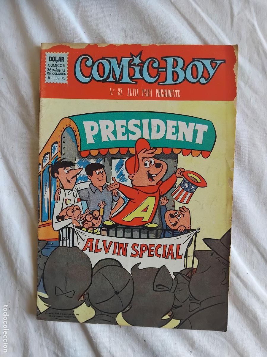 Tebeos: COMIC BOY N&ordm; 27. ALVIN PARA PRESIDENTE. EDITORIAL DOLAR 1964. - Foto 1