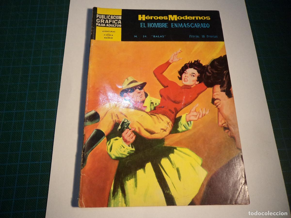 Tebeos: Heroes modernos. El hombre enmascarado. N&deg; 34. Segunda epoca. Dolar.