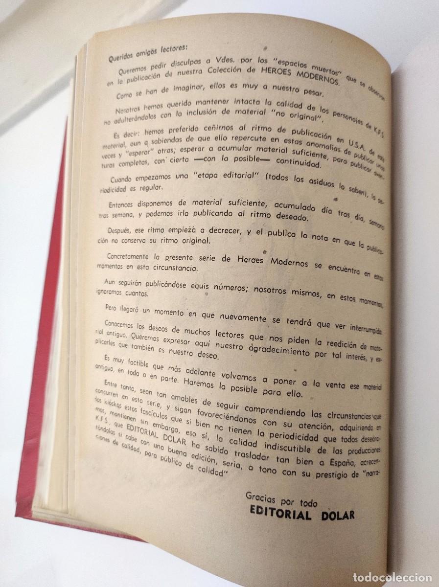 Tebeos: H&Eacute;ROES MODERNOS (D&oacute;lar) II &Eacute;poca, tomo, 8 n&uacute;meros - Foto 15