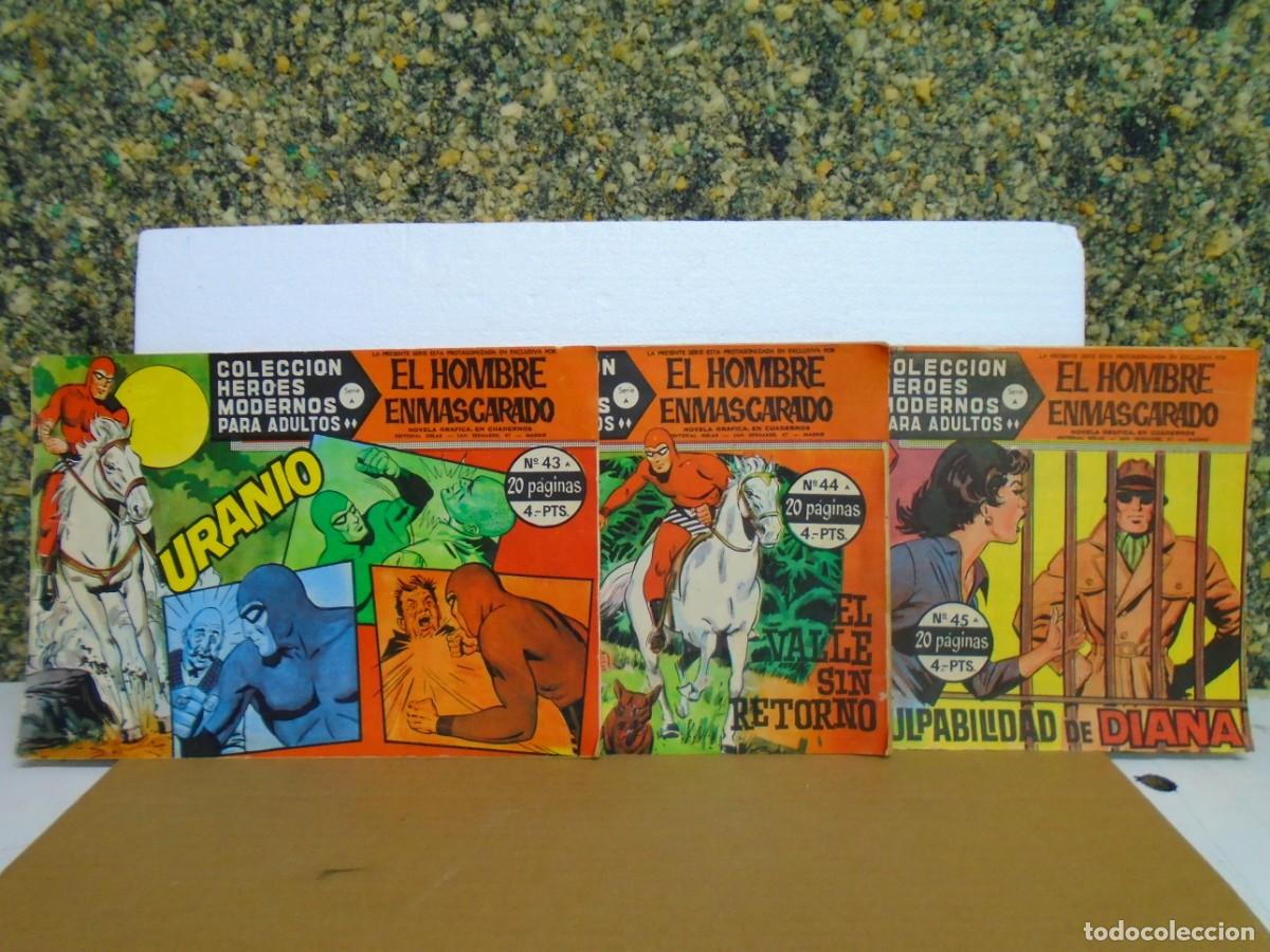Tebeos: EL HOMBRE ENMASCARADO/EDIT.DOLAR,SERIE A, N&ordm; 43-44-45.