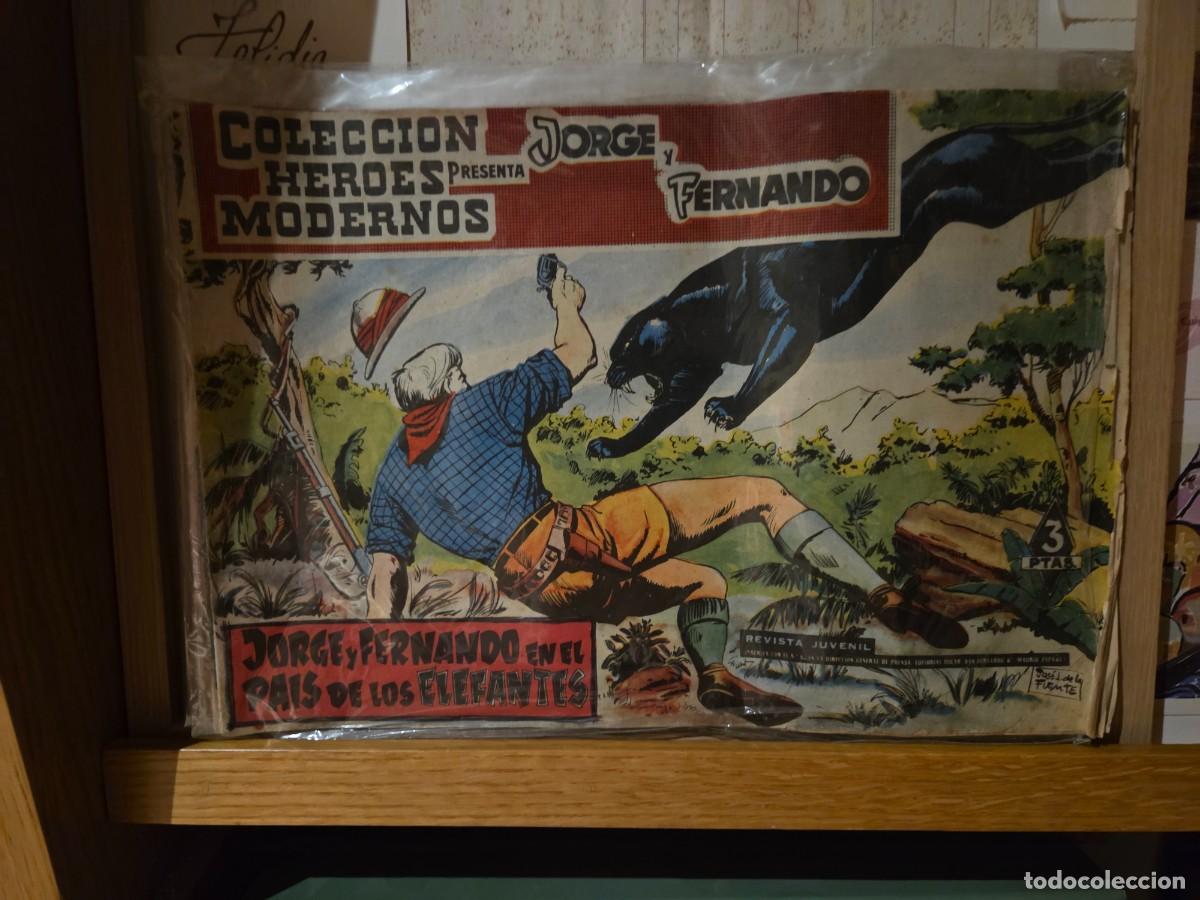 Tebeos: JORGE Y FERNANDO HEROES MODERNOS EDITORIAL DOLAR COLECCI&Oacute;N COMPLETA 16 N&ordm; 1959