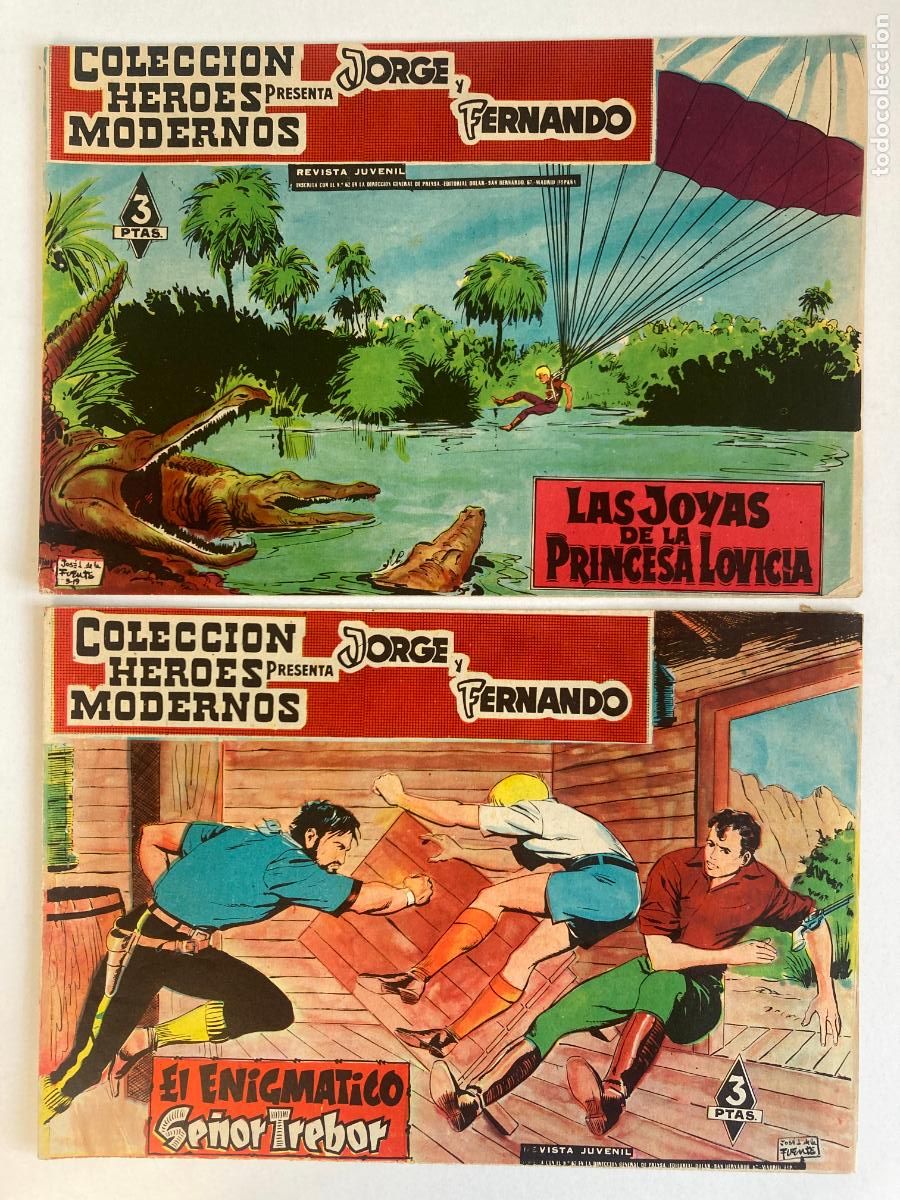 Tebeos: JORGE Y FERNANDO - HEROES MODERNOS, COMPLETA, 16 NUMEROS, DOL&Aacute;R - Foto 8