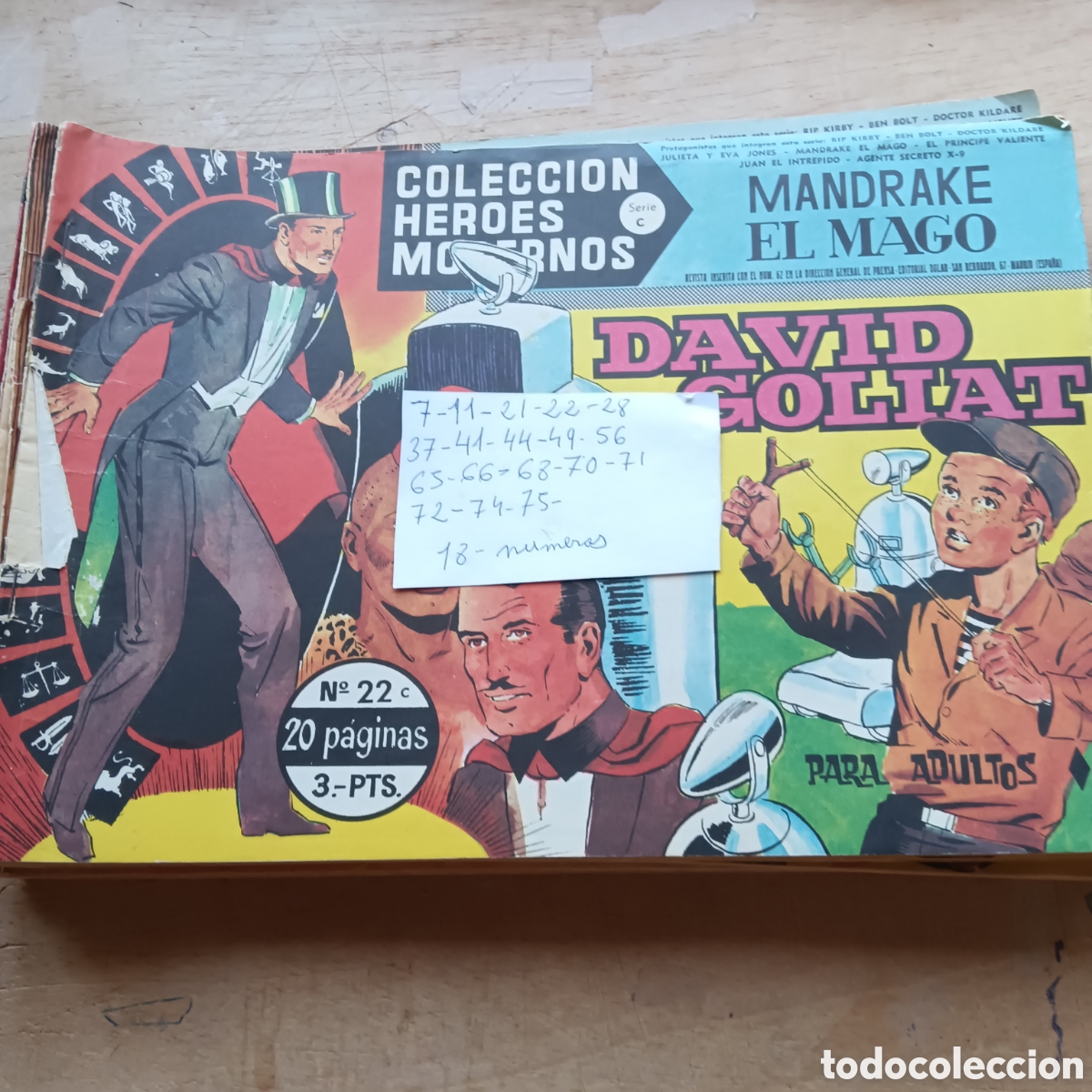 Comics: COLECCI&Oacute;N H&Eacute;ROES MODERNOS SERIE C LOTE DE 18,NUM EDI.DOLAR