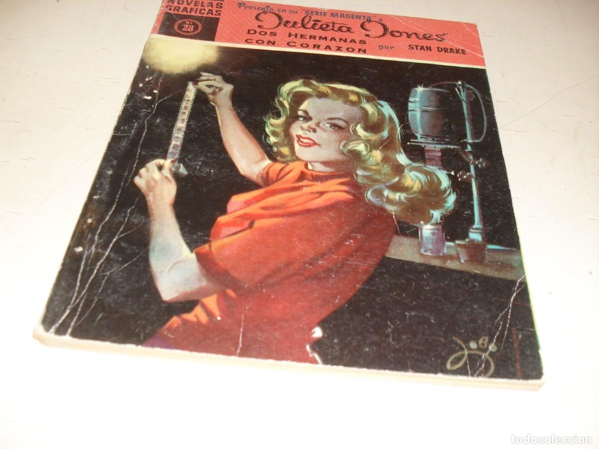 Tebeos: NOVELAS GRAFICAS SERIE MAGENTA JULIETA JONES N&ordm; 28,DOS HERMANAS CON CORAZON,DE 33.DOLAR,1959.BE