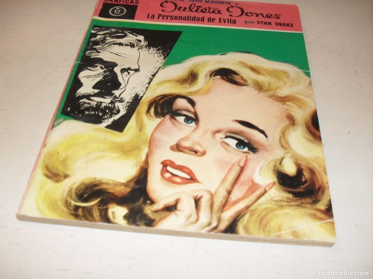 Tebeos: NOVELAS GRAFICAS SERIE MAGENTA JULIETA JONES N&ordm; 12,LA PERSONALIDAD DE EVITA,DE 33.DOLAR,1959.BE