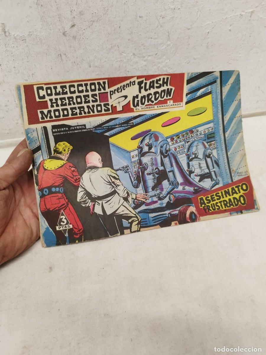 Tebeos: Comic Colecci&oacute;n H&eacute;roes Modernos, Flash Gordon y El Hombre Enmascarado. Asesinato frustrado.