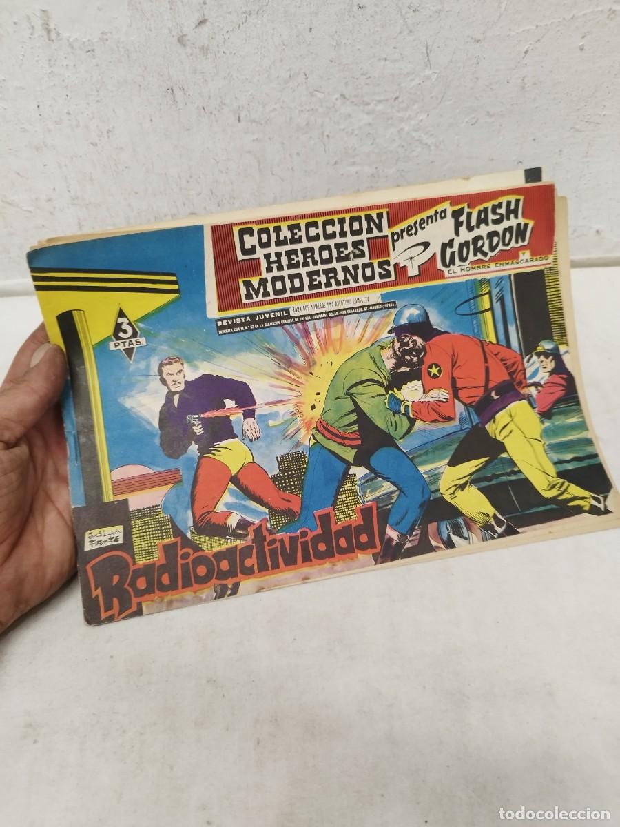 Tebeos: Comic Colecci&oacute;n H&eacute;roes Modernos, Flash Gordon y El Hombre Enmascarado. Radiactividad.