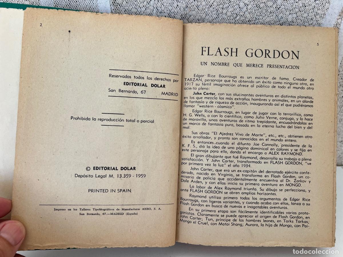 Tebeos: COMIC FLASH GORDON NUMERO 5 LOS SKORPIS DE 1959 EDITORIAL DOLAR - Foto 5