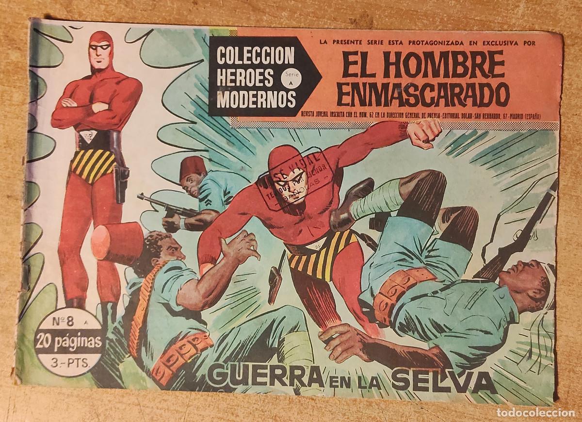 Tebeos: HEROES MODERNOS SERIE A N&ordm; 8 HOMBRE ENMASCARADO - ed dolar - original 1958