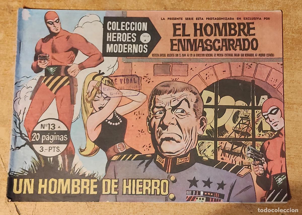 Tebeos: HEROES MODERNOS SERIE A N&ordm; 13 HOMBRE ENMASCARADO - ed dolar - original 1958