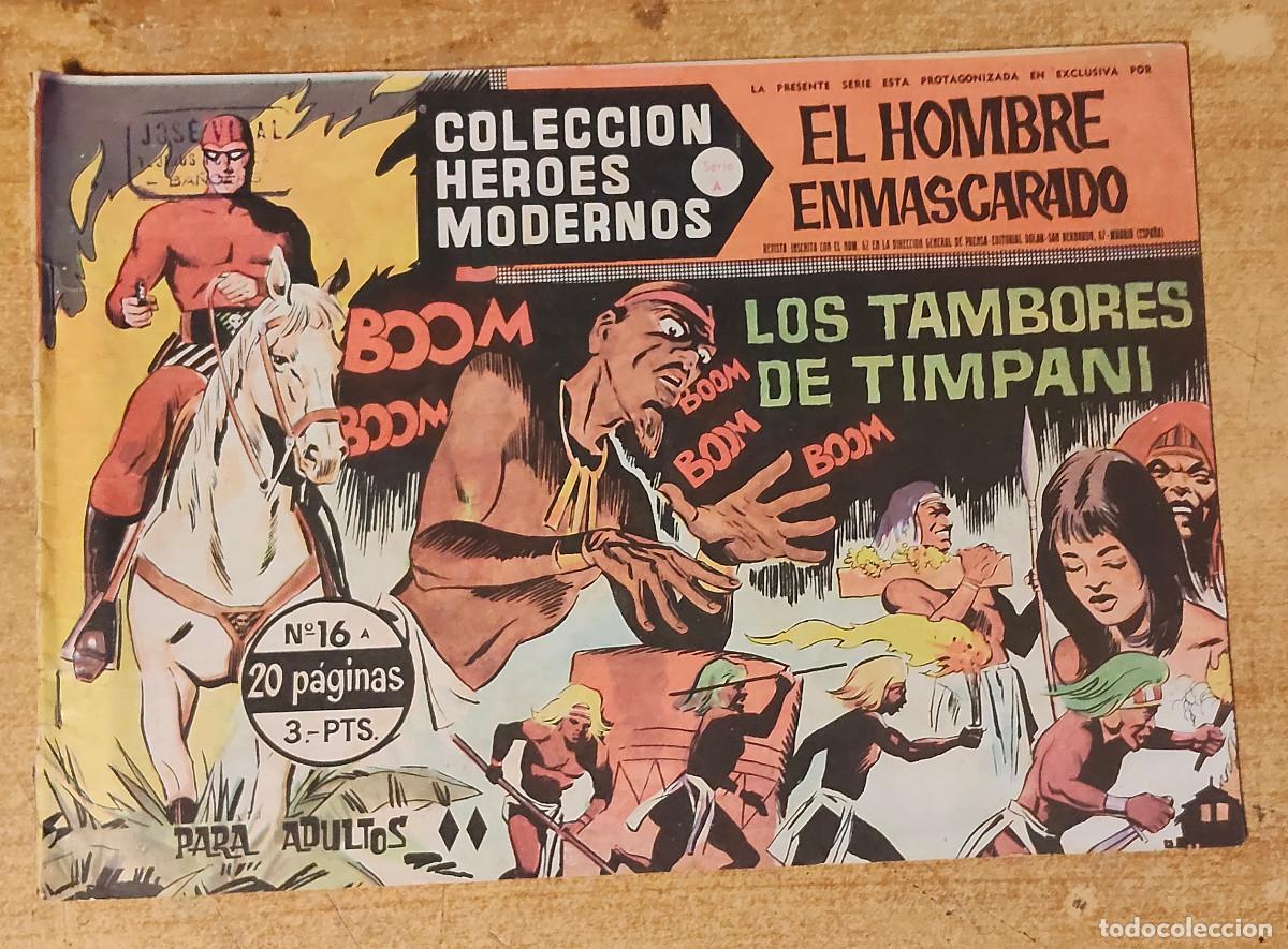 Tebeos: HEROES MODERNOS SERIE A N&ordm; 16 HOMBRE ENMASCARADO - ed dolar - original 1958