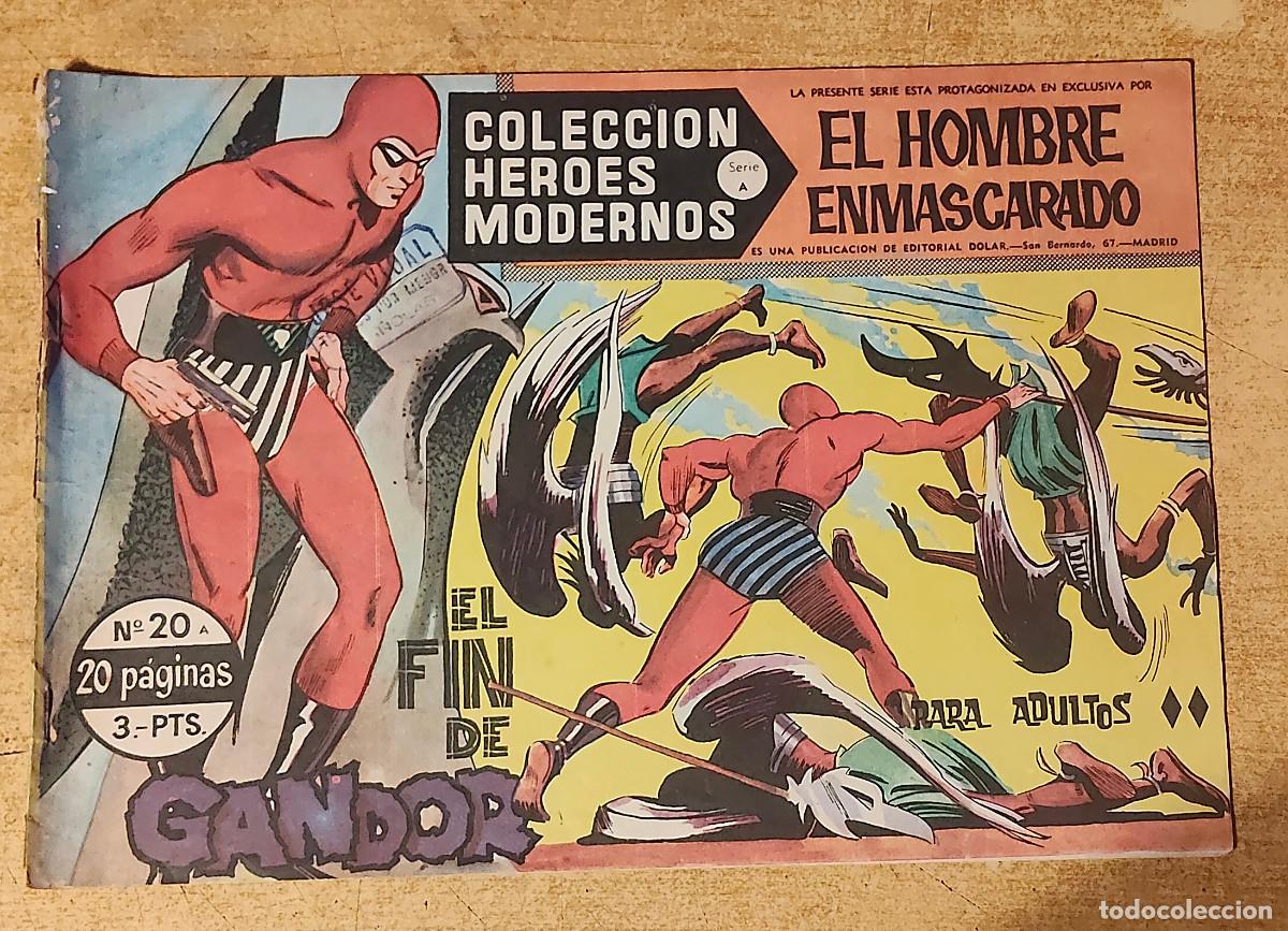 Tebeos: HEROES MODERNOS SERIE A N&ordm; 20 HOMBRE ENMASCARADO - ed dolar - original 1958
