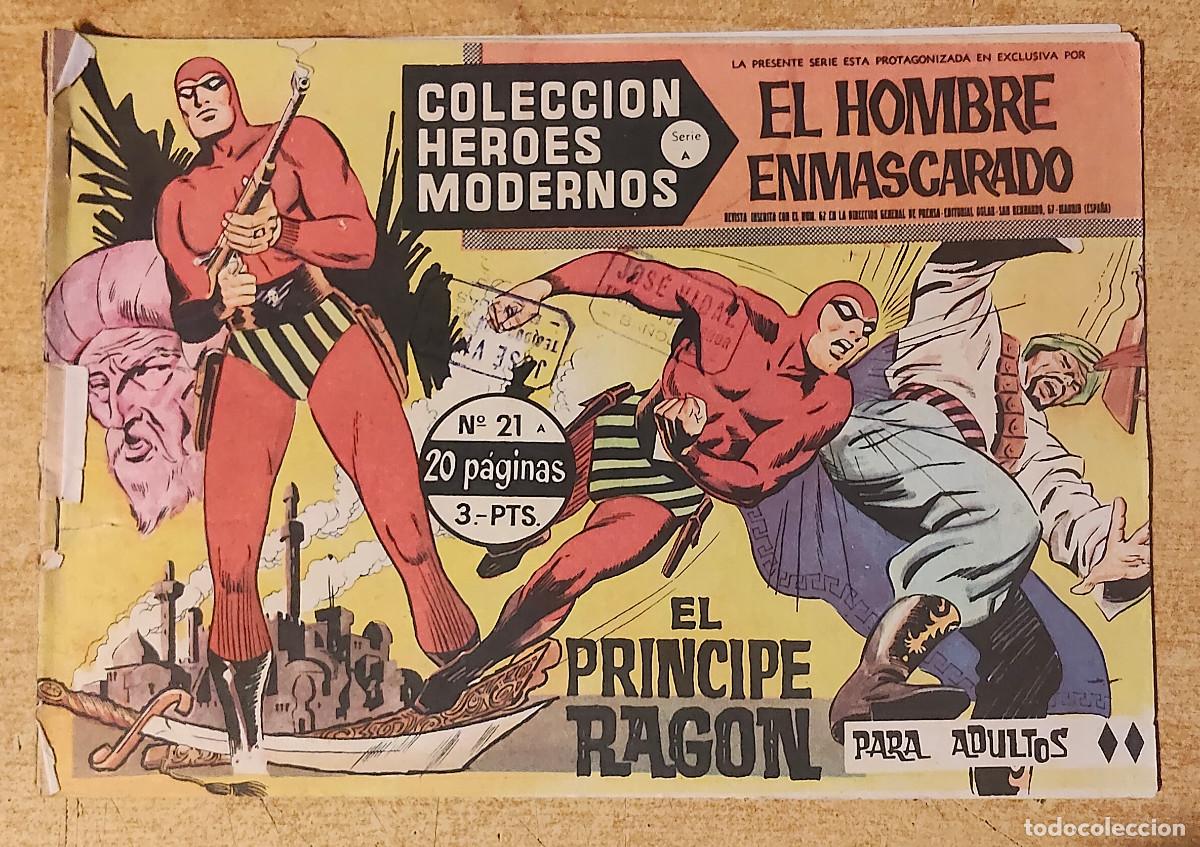 Tebeos: HEROES MODERNOS SERIE A N&ordm; 21 HOMBRE ENMASCARADO - ed dolar - original 1958
