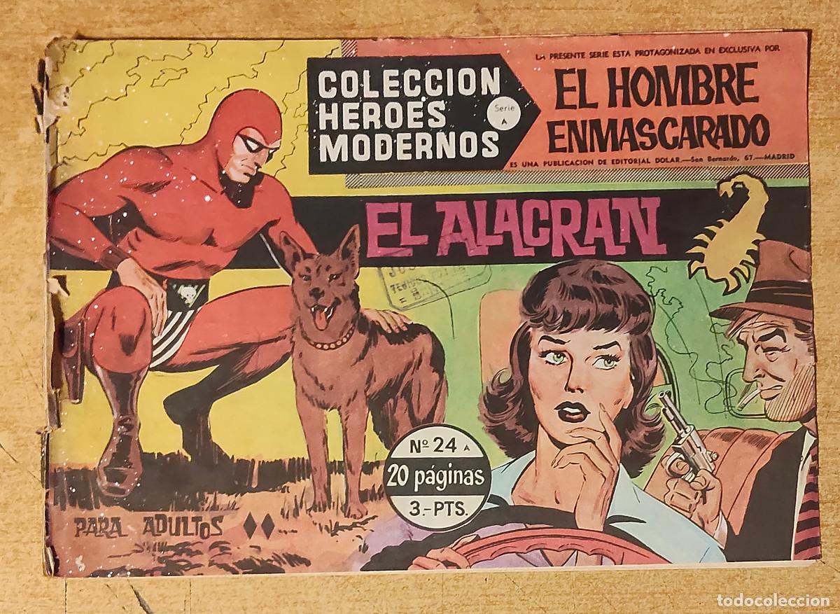 Tebeos: HEROES MODERNOS SERIE A N&ordm; 24 HOMBRE ENMASCARADO - ed dolar - original 1958
