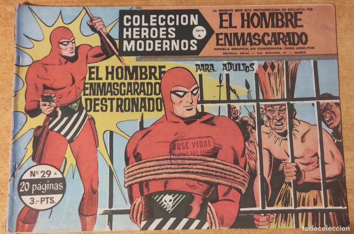 Tebeos: HEROES MODERNOS SERIE A N&ordm; 29 HOMBRE ENMASCARADO - ed dolar - original 1958