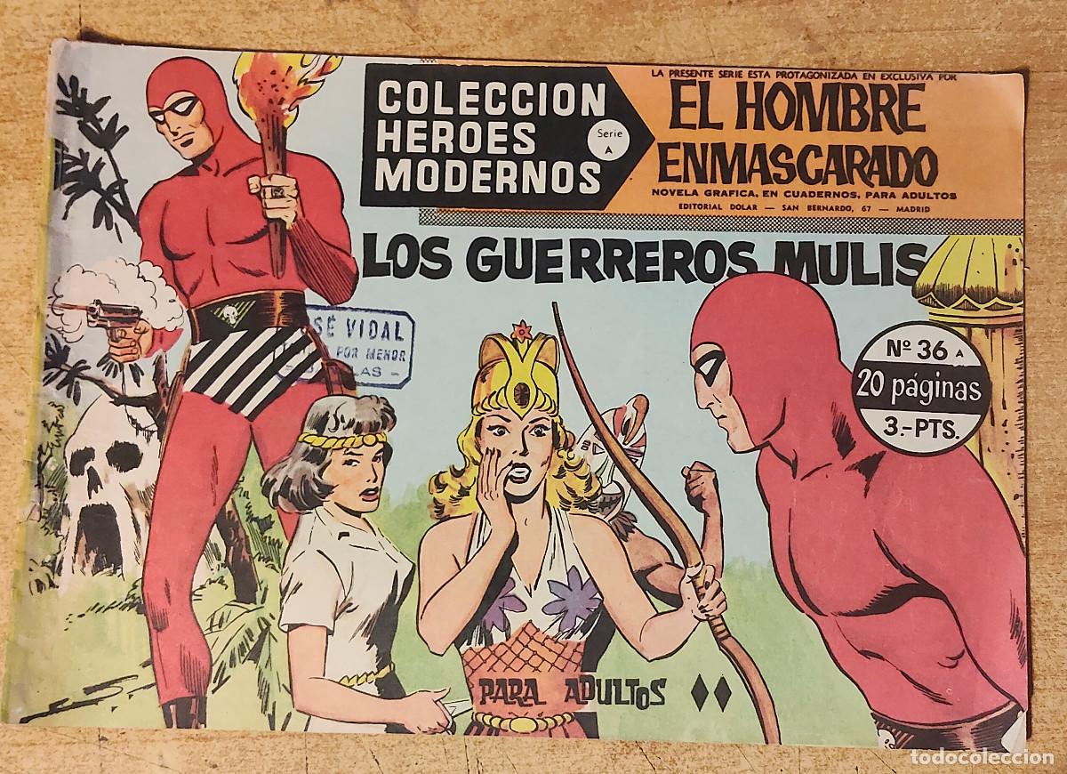 Tebeos: HEROES MODERNOS SERIE A N&ordm; 36 HOMBRE ENMASCARADO - ed dolar - original 1958