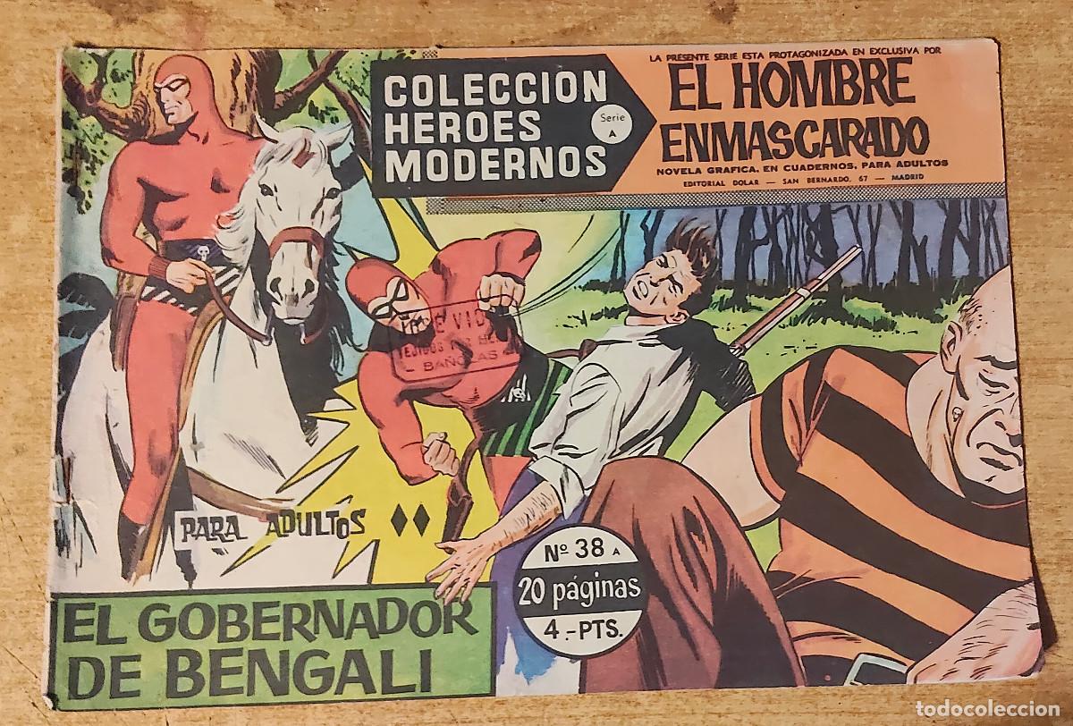 Tebeos: HEROES MODERNOS SERIE A N&ordm; 38 HOMBRE ENMASCARADO - ed dolar - original 1958