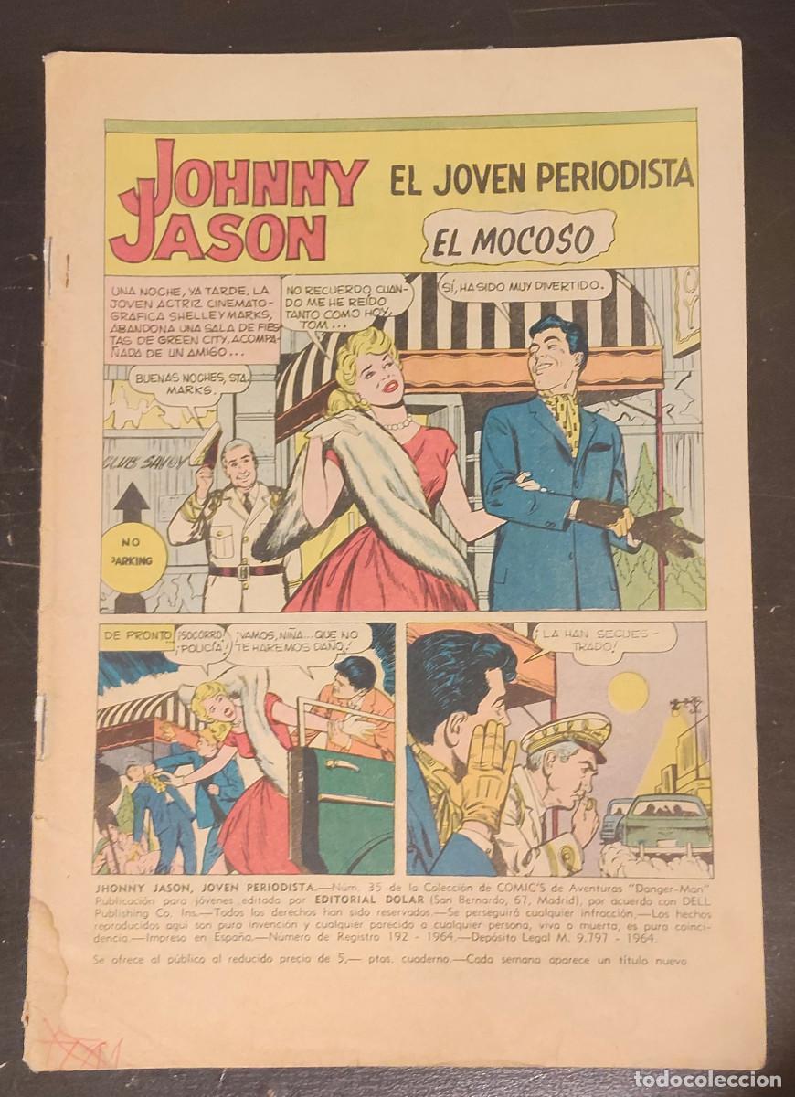 Tebeos: Danger-Man n&ordm;35: Jhonny Jason, Joven Periodista (D&oacute;lar, 1964). FALTA PORTADA